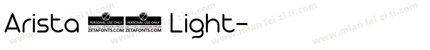 Arista 20 Light字体转换